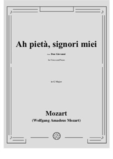 Ah pietà, signori miei: Para vocais e piano by Wolfgang Amadeus Mozart