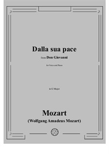 Dalla sua pace: G maior by Wolfgang Amadeus Mozart
