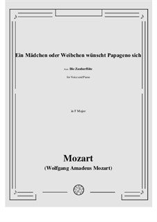 A Girl or a Woman: Para vocais e piano by Wolfgang Amadeus Mozart