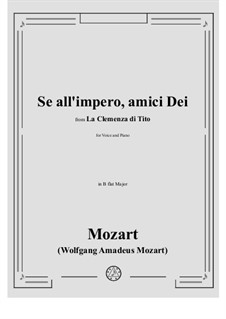 Se all' impero, amici Dei!: B flat Maior by Wolfgang Amadeus Mozart