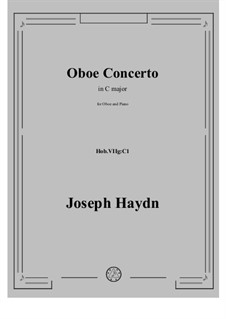 Oboe Concerto in C major, Hob.VIIg:c1: Oboe Concerto in C major by Joseph Haydn