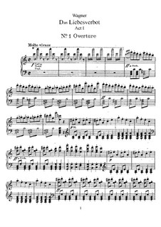 The Ban on Love, WWV 38: Partitura Piano-vocal by Richard Wagner