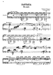 Fantasia in F Sharp Minor, WWV 22: Para Piano by Richard Wagner