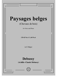 Ariettes oubliées, L.60: No.4 Paysages belges (Chevaux de bois) by Claude Debussy