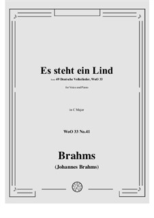 No.36-42: No.41 Es steht ein Lind by Johannes Brahms