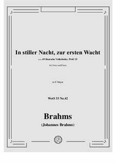 No.36-42: No.42 In stiller Nacht, zur ersten Wacht by Johannes Brahms