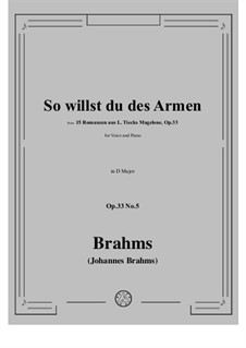 Fifteen Romances, Op.33: No.5 Wilt Deign to Be Near Me by Johannes Brahms