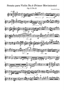 Sonata para Violín No.4, Op.11 No.21: Primer Movimiento by Beautiful things Martínez