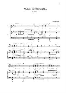 Písně milostné (Love Songs), B.160 Op.83: No.1 Ó naší lásce nekvete by Antonín Dvořák