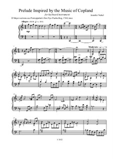 Prelude Inspired by the Music of Copland: Prelude Inspired by the Music of Copland by Jennifer Nubel