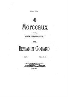Four Pieces for String Trio, Op.5: Partes by Benjamin Godard