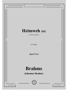 Romances and Songs, Op.63: Nr.9 Ich sah als Knabe Blumen blühn by Johannes Brahms