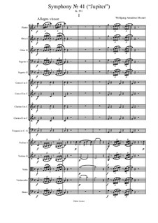 Symphony No.41 in C Major 'Jupiter', K.551: movimento I by Wolfgang Amadeus Mozart