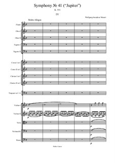 Symphony No.41 in C Major 'Jupiter', K.551: Movimento IV by Wolfgang Amadeus Mozart