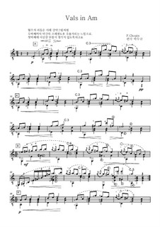 Waltz in A Minor, B.150 KK IVb/11: Para Guitarra by Frédéric Chopin