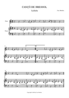 Cançó de Bressol (Lullaby): para flauta e piano by Cesc Miralta