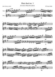 Flute duet No.1, Op.1: Flute duet No.1 by Kostya Novgorodsky