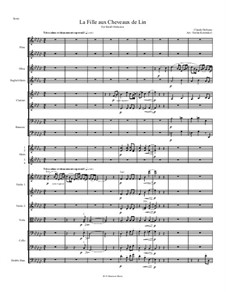 No.8 La fille aux cheveux de lin: para orquestra sinfonica by Claude Debussy