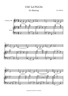 Cau La Pluja (It's Raining): para clarinete e piano by Cesc Miralta