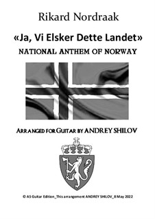 Ja, Vi Elsker (Norwegian National Anthem): Para Guitarra by Rikard Nordraak