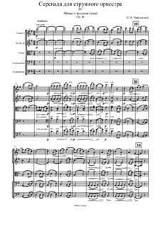 Serenade for String Orchestra, TH 48 Op.48: Movimento IV by Pyotr Tchaikovsky