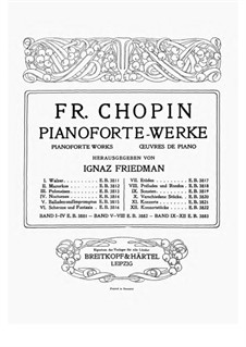 Pianoforte Works: Book XI - Concertos - Edition Friedman by Frédéric Chopin