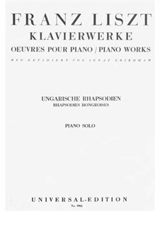 Klavierwerke: Heft II Ungarische Rhapsodien - Editor Friedman by Franz Liszt