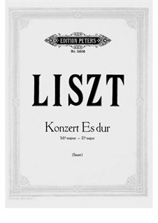Piano Concerto No.1 (for Two Pianos Four Hands), S.650: partitura para piano by Franz Liszt