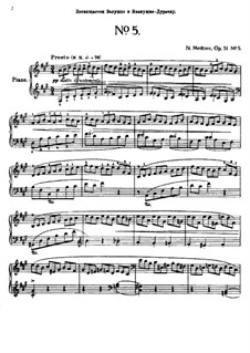 Six Fairy Tales, Op.51: Fairy Tale No.5 by Nikolai Medtner