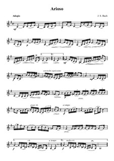 Arioso in G Major: For bass clarinet by Johann Sebastian Bach