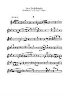 Symphony No.2 in F Sharp Minor 'Antar', Op.9: violinos parte I by Nikolai Rimsky-Korsakov