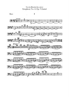 Symphony No.2 in F Sharp Minor 'Antar', Op.9: Parte contrabaixo by Nikolai Rimsky-Korsakov