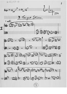 Three Two-Part Studies: Partitura completa by Ernst Levy