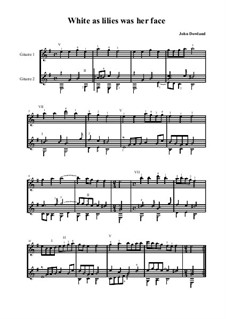 White as lilies was her face: White as lilies was her face by John Dowland