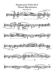 Sonata para Violín No.5, Op.13 No.15: Tercer Movimiento by Beautiful things Martínez
