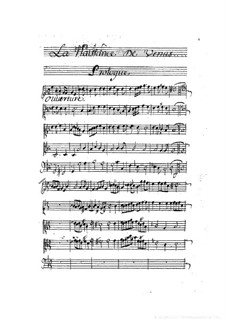 La naissance de Venus: partitura completa by Pascal Collasse