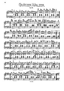 Twelve Graz Waltzes, D.924 Op.91: Para Piano by Franz Schubert