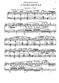 Barcarolle No.2 in G Major, Op.41: Para Piano by Gabriel Fauré