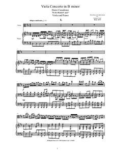 Viola Concerto in B minor: Version para viola e piano by Henri Casadesus