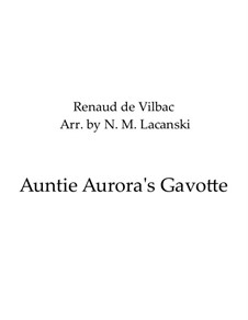 Auntie Aurora's Gavotte: For violin and cello by Renaud de Vilbac