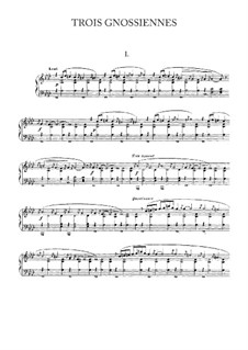 No.1-3: Para Piano by Erik Satie
