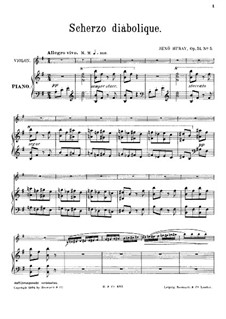 5 Morceaux caracteristiques, Op.51: No.5 Scherzo diabolique by Jenö Hubay