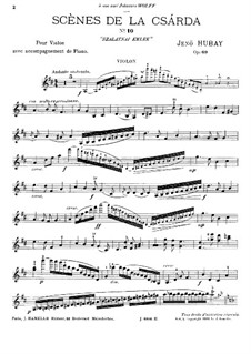 Scènes de la Csárda No.10, Op.69: parte do violino by Jenö Hubay