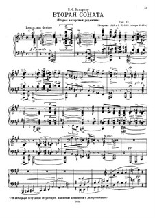 Sonata No.2, Op.13: Para Piano by Nikolai Myaskovsky