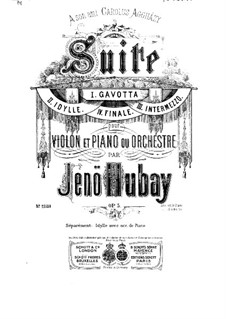 Suite, Op.5: set completo by Jenö Hubay