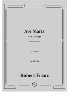 No.1 Ave Maria: E flat maior by Robert Franz