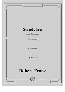No.2 Standchen: G flat Major by Robert Franz