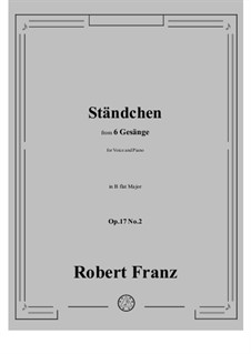No.2 Standchen: B flat Maior by Robert Franz