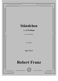 No.2 Standchen: F Maior by Robert Franz