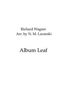 Album Leaf (Romance), WWV 94: para Violoncelo e piano by Richard Wagner